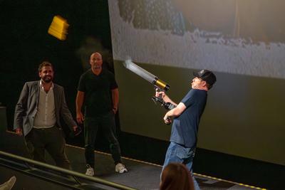 Premiere des neuen Bully Films "Kanu des Manitu" mit Michael Bully Herbig, Christian Tramitz und Rick Kavanian vor Ort Im Traumpalast Leonberg 18.08.2025-stock-foto