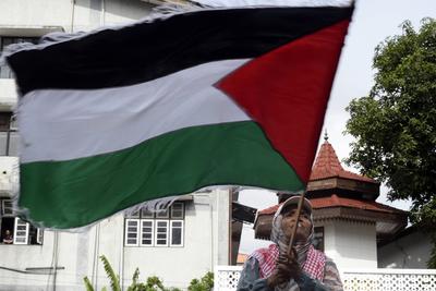 Sri Lanka United for Palestine protest-stock-foto