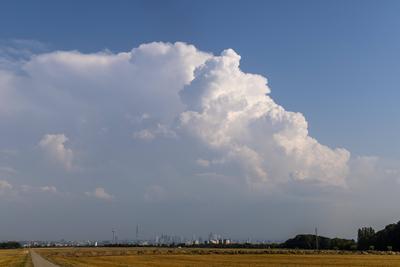 Gewitterwolken in Hessen-stock-foto