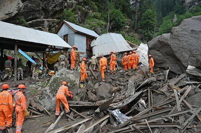 60 Dead In Kishtwar Cloudburst; Rescue Operations Intensify As Dozens Remain Missing-stock-foto