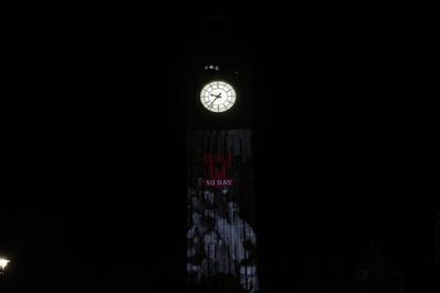 Landmarks Illuminated for VJ Day 80 Celebrations-stock-foto