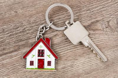 Haust?rschl?ssel und Wohnungsschl?ssel-stock-foto