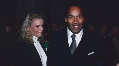 O. J. Simpson and Nicole Simpson Los Angeles.CA.USA. LIBRARY. O. J. Simpson and wife Nicole Simpson at an event in Los-stock-foto