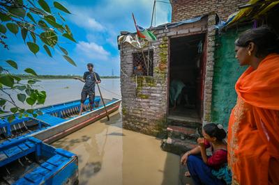 Yamuna Crosses Danger Mark In Delhi-stock-foto