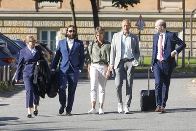 5. Verhandlungstag im Prozess um die angebliche Entfuehrung der Block Kinder in Hamburg-stock-foto
