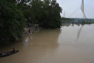 Yamuna Crosses Danger Mark In Delhi-stock-foto