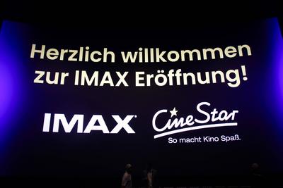Er?ffnung des IMAX Kinos in Leipzig-stock-foto