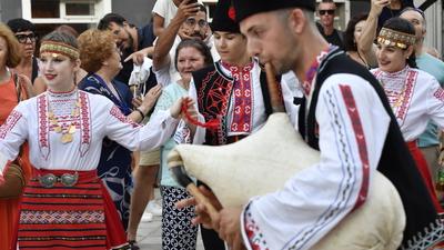 Split, Croatia, 190825. Opening ceremony of the 4th CIOFF International Folklore Festival. Photo: Josko Ponos / CROPIX C-stock-foto