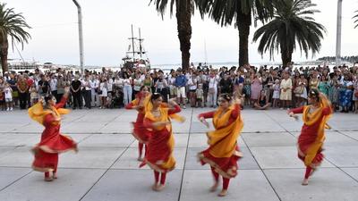 Split, Croatia, 190825. Opening ceremony of the 4th CIOFF International Folklore Festival. Photo: Josko Ponos / CROPIX C-stock-foto