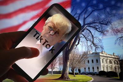 Donald Trump setzt auf TikTok: Weisses Haus startet offiziellen Account-stock-foto