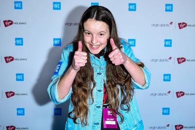 Entertainment Bilder des Tages Actress Bella Ramsey attends the WE Day UK charity event and concert held at The SSE Aren-stock-foto