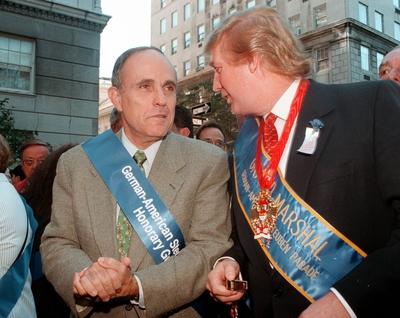 File material related to Donald Trump Mayor Rudy Giuliani L and Real Estate Developer Donald Trump-stock-foto