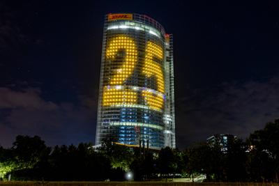 25 Jahre Grundsteinlegung des Bonner Post Towers 21.08.2025-stock-foto