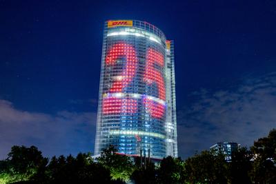 25 Jahre Grundsteinlegung des Bonner Post Towers 21.08.2025-stock-foto