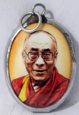 RECORD DATE NOT STATED China / Tibet / India: Tibetan Buddhist amulet of The 14th Dalai Lama, Tenzin Gyatso (1935- ) The-stock-foto