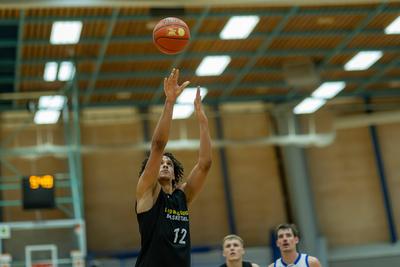 GER, MHP Riesen Ludwigsburg vs. HAKRO Merlins Crailsheim, easycredit BBL, Basketball, Bundesliga, Testspiel, Spielzeit 2025/2026, 21.08.2025-stock-foto