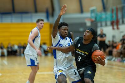 GER, MHP Riesen Ludwigsburg vs. HAKRO Merlins Crailsheim, easycredit BBL, Basketball, Bundesliga, Testspiel, Spielzeit 2025/2026, 21.08.2025-stock-foto
