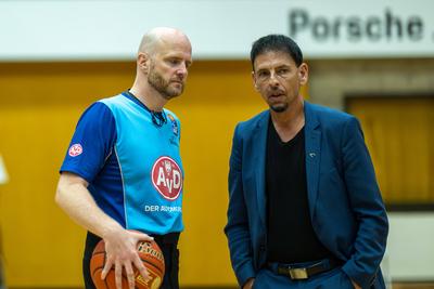 GER, MHP Riesen Ludwigsburg vs. HAKRO Merlins Crailsheim, easycredit BBL, Basketball, Bundesliga, Testspiel, Spielzeit 2025/2026, 21.08.2025-stock-foto