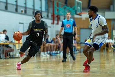 GER, MHP Riesen Ludwigsburg vs. HAKRO Merlins Crailsheim, easycredit BBL, Basketball, Bundesliga, Testspiel, Spielzeit 2025/2026, 21.08.2025-stock-foto