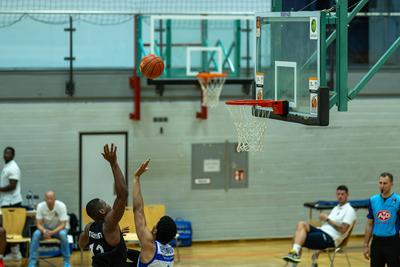 GER, MHP Riesen Ludwigsburg vs. HAKRO Merlins Crailsheim, easycredit BBL, Basketball, Bundesliga, Testspiel, Spielzeit 2025/2026, 21.08.2025-stock-foto