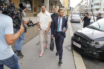 Pro?zess gegen Jimi Blue Och?senknecht in Innsbruck-stock-foto