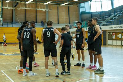 GER, MHP Riesen Ludwigsburg vs. HAKRO Merlins Crailsheim, easycredit BBL, Basketball, Bundesliga, Testspiel, Spielzeit 2025/2026, 21.08.2025-stock-foto