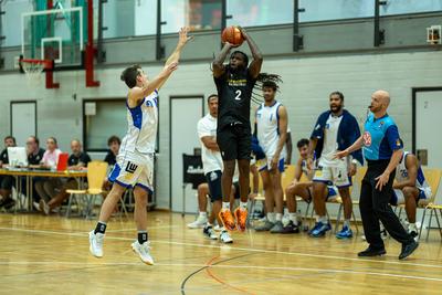 GER, MHP Riesen Ludwigsburg vs. HAKRO Merlins Crailsheim, easycredit BBL, Basketball, Bundesliga, Testspiel, Spielzeit 2025/2026, 21.08.2025-stock-foto