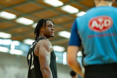 GER, MHP Riesen Ludwigsburg vs. HAKRO Merlins Crailsheim, easycredit BBL, Basketball, Bundesliga, Testspiel, Spielzeit 2025/2026, 21.08.2025-stock-foto