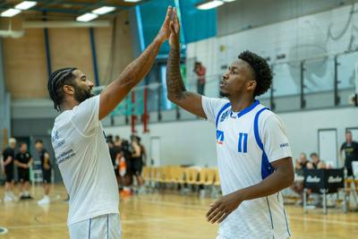 GER, MHP Riesen Ludwigsburg vs. HAKRO Merlins Crailsheim, easycredit BBL, Basketball, Bundesliga, Testspiel, Spielzeit 2025/2026, 21.08.2025-stock-foto