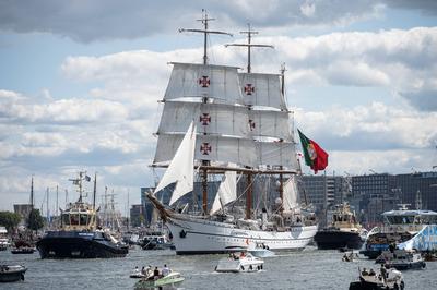 Amsterdam The Netherlands 24th August 2025 The finale of the five yearly Sail tall ships event is the so-called Sail-out-stock-foto