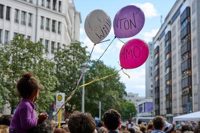 Strassenfest zur Umbenennung der Mohrenstraße in Anton-Wilhelm-Amo-Straße-stock-foto