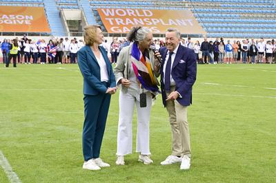 Elke B?denbender, Liz Schick, Roland Kaiser-stock-foto