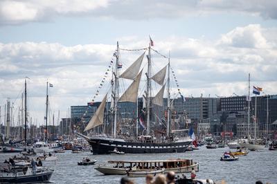 Amsterdam The Netherlands 24th August 2025 The finale of the five yearly Sail tall ships event is the so-called Sail-out-stock-foto