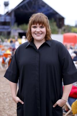 Schauspielerin Stefanie Reinsperger (Rosa Herzog) beim Fototermin zu 10 Jahre Tatort aus Dortmund mit der Open-Air-Prem-stock-foto