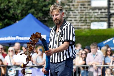 World Gravy Wrestling Championship-stock-foto