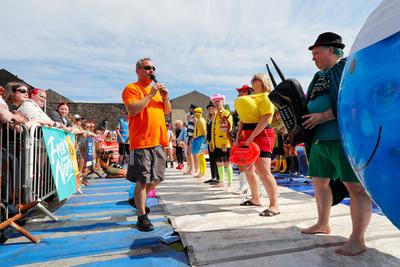 World Gravy Wrestling Championship-stock-foto