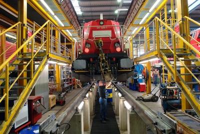 Ausbesserungswerk der DB Schenker Rail AG DB Schenker Rail Instandhaltung im Werk Gremberg In dem A-stock-foto