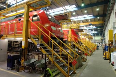Ausbesserungswerk der DB Schenker Rail AG DB Schenker Rail Instandhaltung im Werk Gremberg In dem A-stock-foto