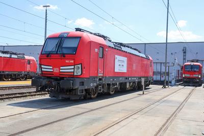 Premiere f?r Zukunftstechnologie im Schieneng?terverkehr - Pressetermin.-stock-foto