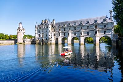 Chateau de Chenonceau mit Tour des Marques am Fluss Cher, Tal der Loire, Centre-Val de Loire, Frankreich *** Chateau de-stock-foto