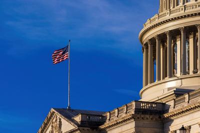 The East Front of the United States Capitol in Washington, DC.-stock-foto