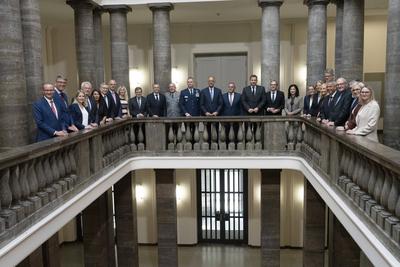 Kabinettssitzung im Bundesministerium der Verteidigung-stock-foto