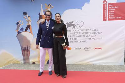 Randi Ingerman mit Partner Marco Colombo-stock-foto