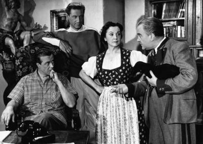 Seine Tochter ist der Peter ?sterreich 1955 Regie Gustav Fr?hlich Darsteller Wolf Albach Retty-stock-foto