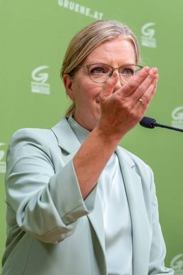 20250828 Pressekonferenz der Gruenen die Ankuendigungsweltmeisterkoalition viel reden nix liefern-stock-foto