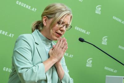 20250828 Pressekonferenz der Gruenen die Ankuendigungsweltmeisterkoalition viel reden nix liefern-stock-foto
