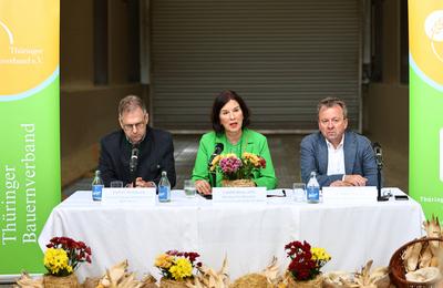 Ernte-PK des Thueringer Bauernverbands-stock-foto