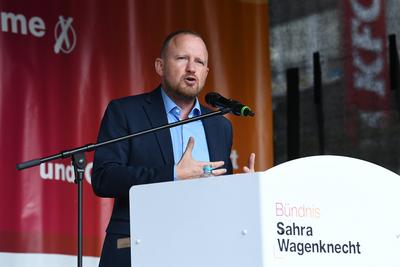 Kommunalwahlkampf BSW in NRW-stock-foto