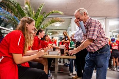 28.08.2025, GER, Handball, Frauen, Saison 2025/2026, Alsco 1.Bundesliga, Thueringer HC Saisoner?ffnung / ?ffentliches Training / Mannschaftspraesentation-stock-foto