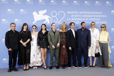 David Heyman, Emily Mortimer, Eve Hewson, Riley Keough, Billy Crudup, Laura Dern, Noah Baumbach, Adam Sandler, Greta Gerwig,  Alba Rohrwacher-stock-foto